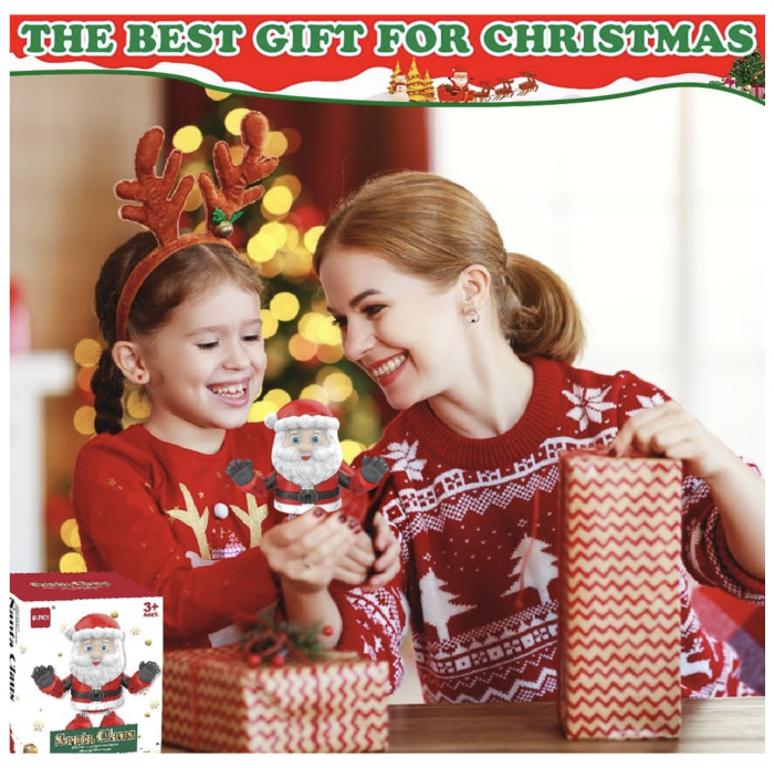 Jucarie interactiva Mos Craciun canta si danseaza, cu lumini [4]