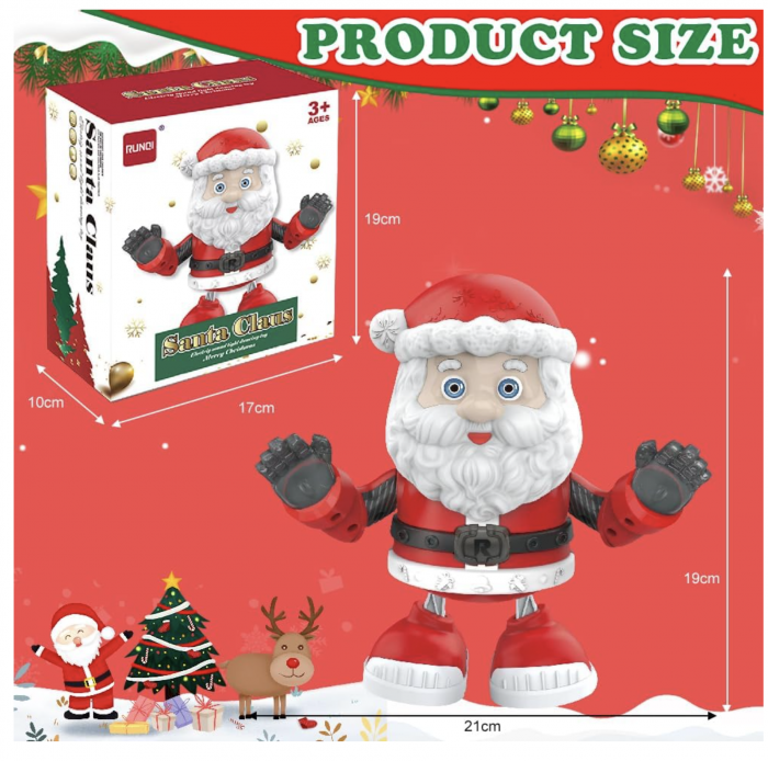 Jucarie interactiva Mos Craciun canta si danseaza, cu lumini [2]