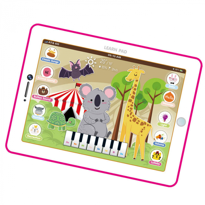 Jucarie interactiva Prima mea tableta cu pian, Animale salbatice