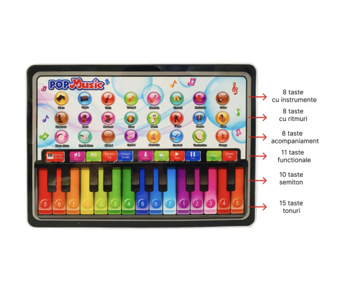 Jucarie interactiva Prima mea tableta cu pian, Pop Music [3]