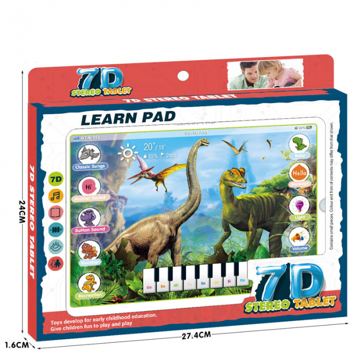 Jucarie interactiva Prima mea tableta cu pian, Dinozauri