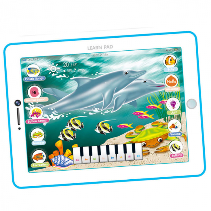 Jucarie interactiva Prima mea tableta cu pian, Lumea Oceanelor