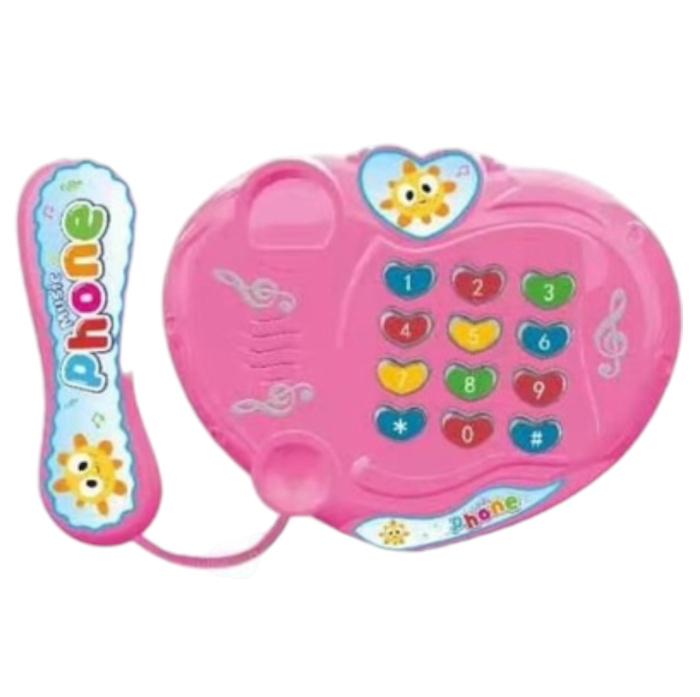 Jucarie interactiva Telefon cu sunete si lumini, roz [3]