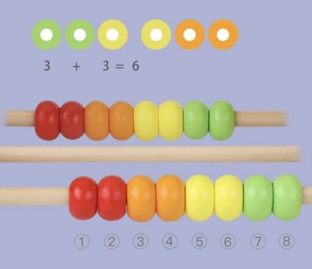 Jucarie labirint spirala cu abac, cu bile de lemn pe sarme, Animale [7]