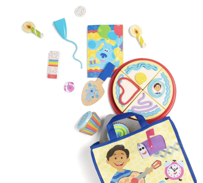 Set De Joaca Din Lemn Tort Aniversar Si Briose Cu Accesorii Decorare Blue's Clues 38 Piese 3 Ani [7]