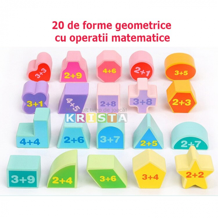 Jucarie Montessori Cub 5 in 1, cu fatete sortatoare de forme si circuit cu bile [5]