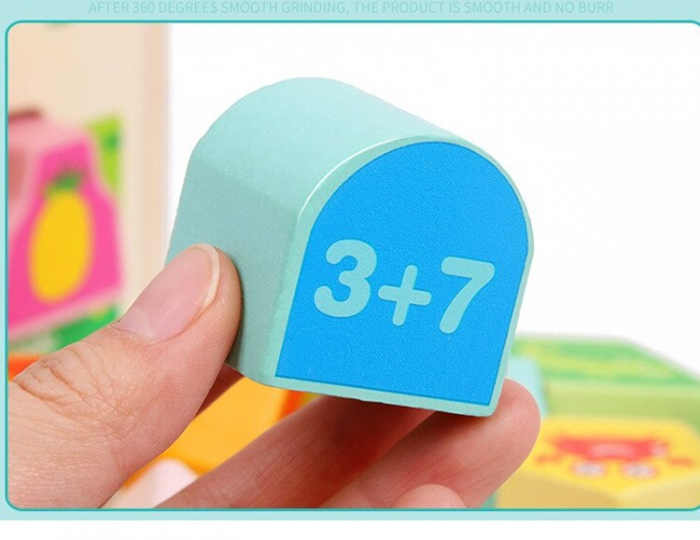 Jucarie Montessori Cub 5 in 1, cu fatete sortatoare de forme si circuit cu bile [14]