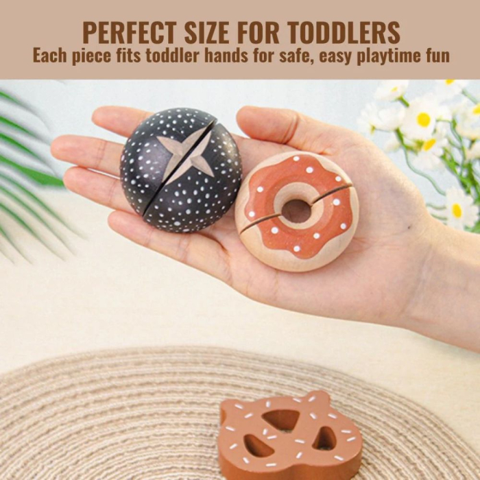 Jucarie Montessori Kabi My Favorite Bread - Set Mic Dejun din Lemn [7]