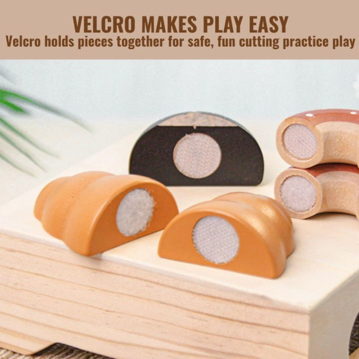 Jucarie Montessori Kabi My Favorite Bread - Set Mic Dejun din Lemn [5]