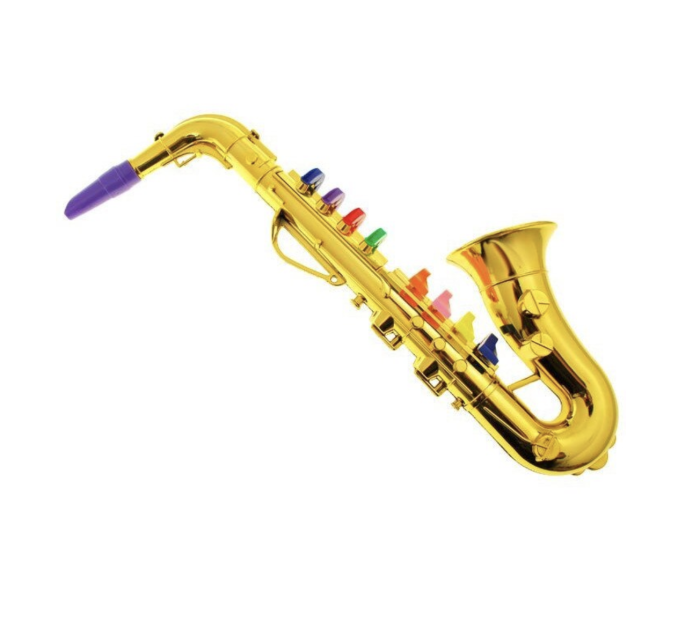 Jucarie muzicala Saxofon de suflat cu 8 clape, auriu [2]