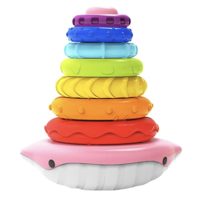 Jucarie muzicala Turnul Stacker Curcubeu cu 7 inele [5]