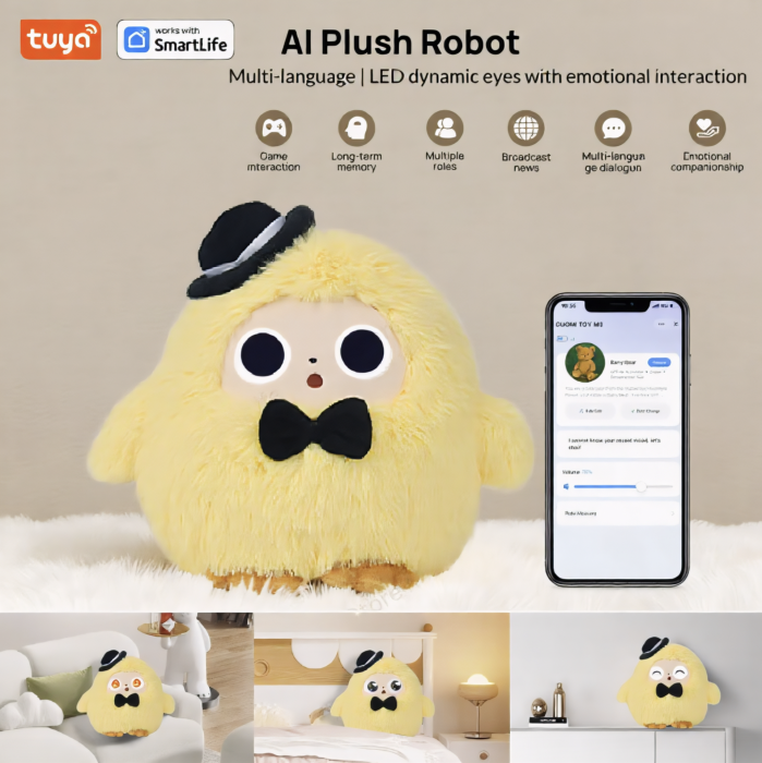 Jucarie Plus AI, 60 Limbi, vorbeste in romana, GPT-40 mini, Galben [2]