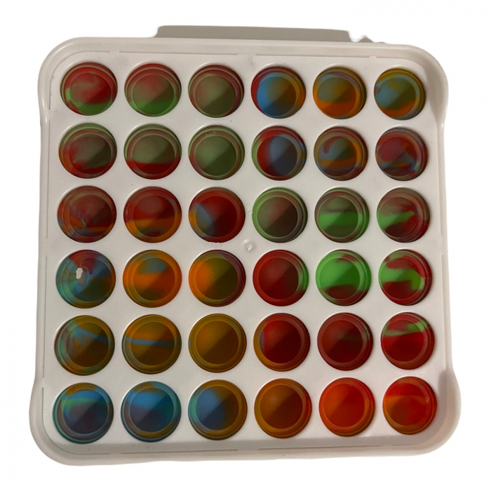 Jucarie POP IT!, Dimple, antistres, din silicon si plastic, PATRAT, 13 cm [2]