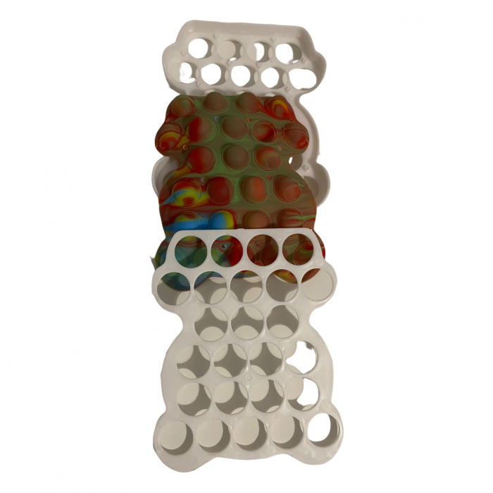 Jucarie POP IT!, Dimple, antistres, din silicon si plastic, URSULET, 14 cm [3]