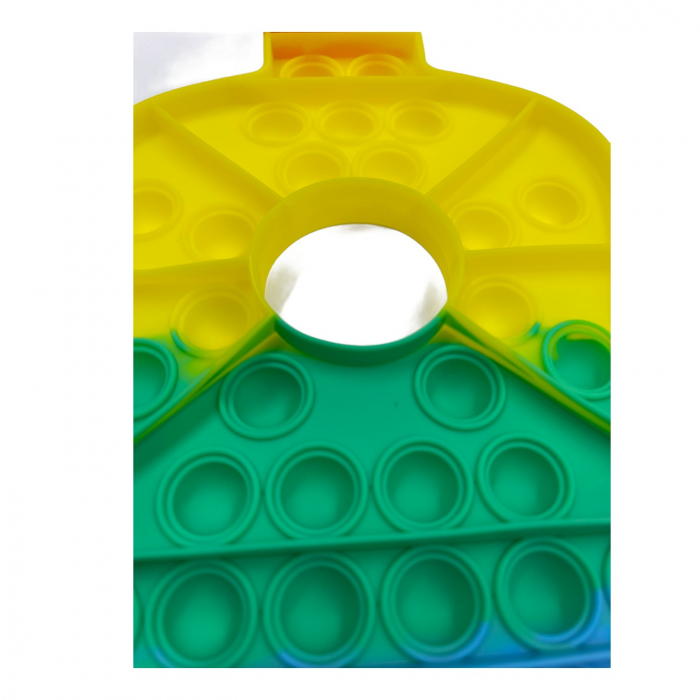 Jucarie POP IT!, GIGANT antistres, din silicon, CHITARA Rainbow, 41 cm [3]
