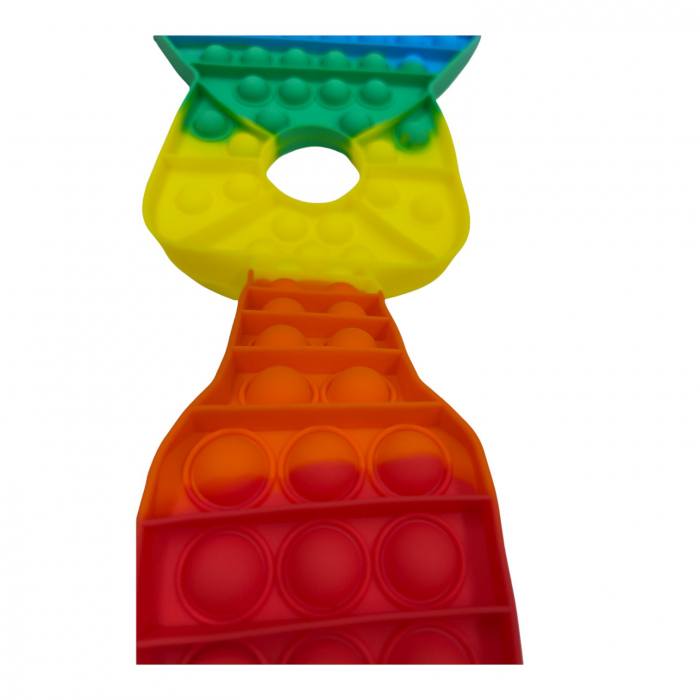 Jucarie POP IT!, GIGANT antistres, din silicon, CHITARA Rainbow, 41 cm [6]