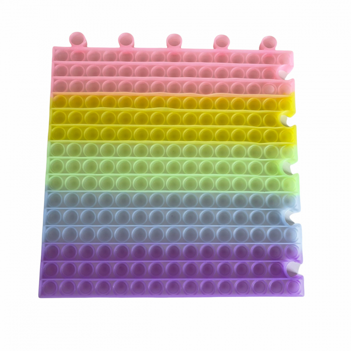 Jucarie POP IT! Gigant, fosforescent, multicolor patrat tip puzzle, 30 cm [1]