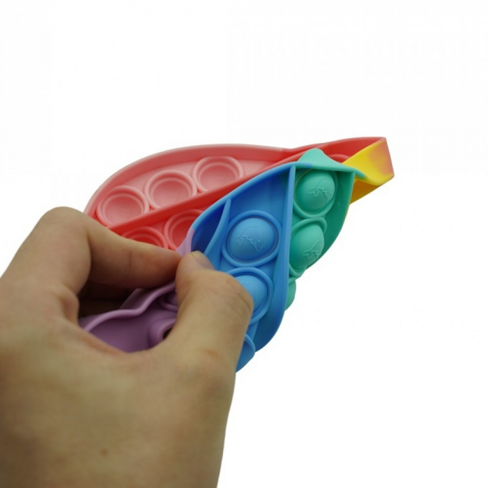 Jucarie POP IT!, MULTICOLOR, antistres, din silicon, DELFIN, 15 cm [4]