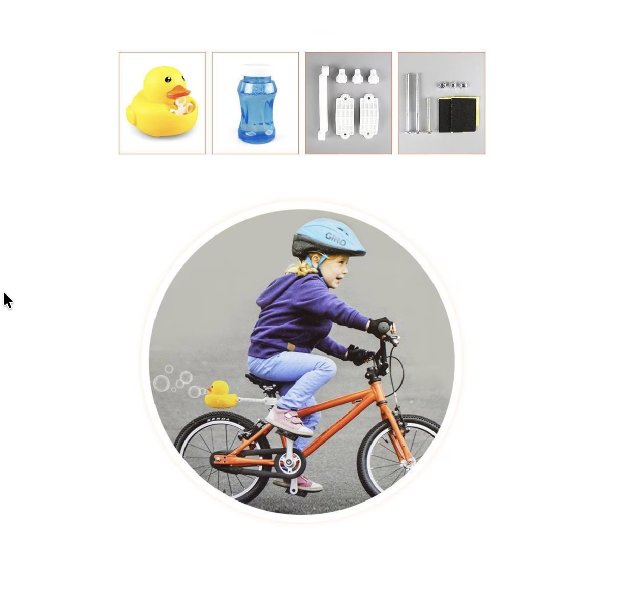 Jucarie ratusca baloane pentru bicicleta, interactiva, galben, 12 cm [4]