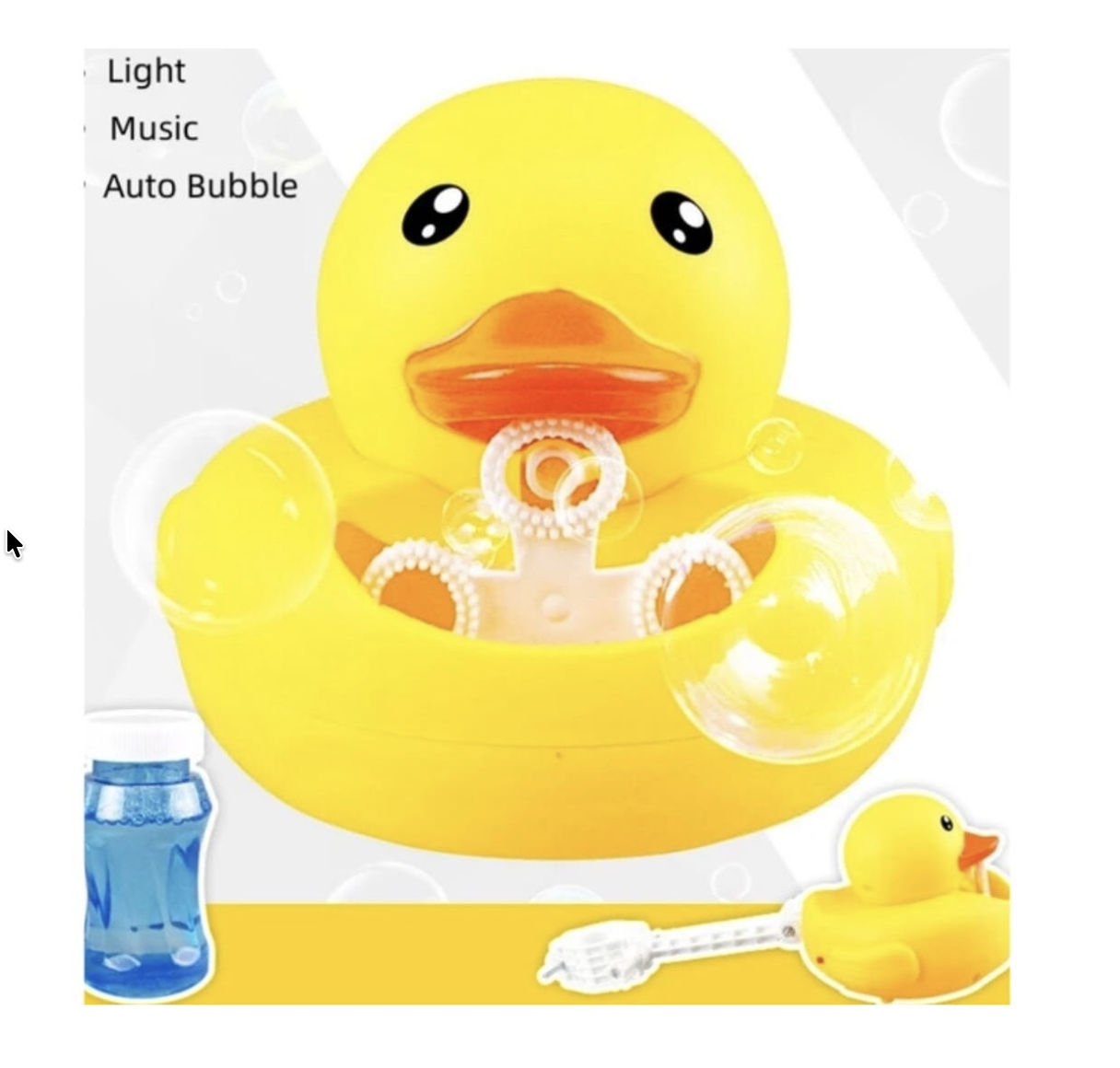 Jucarie ratusca baloane pentru bicicleta, interactiva, galben, 12 cm [5]