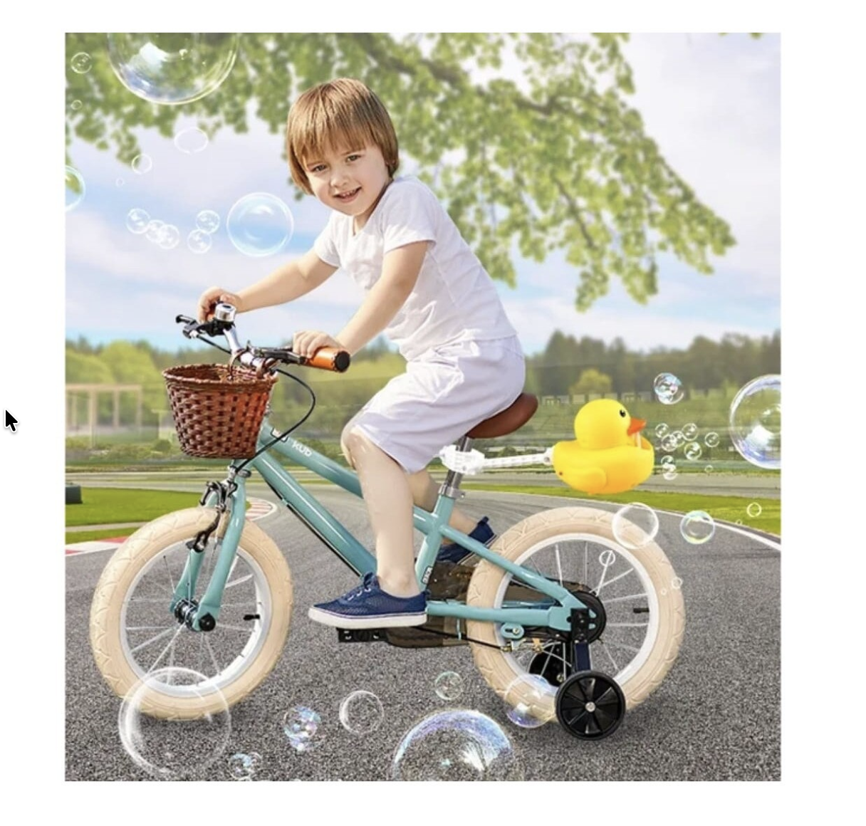 Jucarie ratusca baloane pentru bicicleta, interactiva, galben, 12 cm [6]