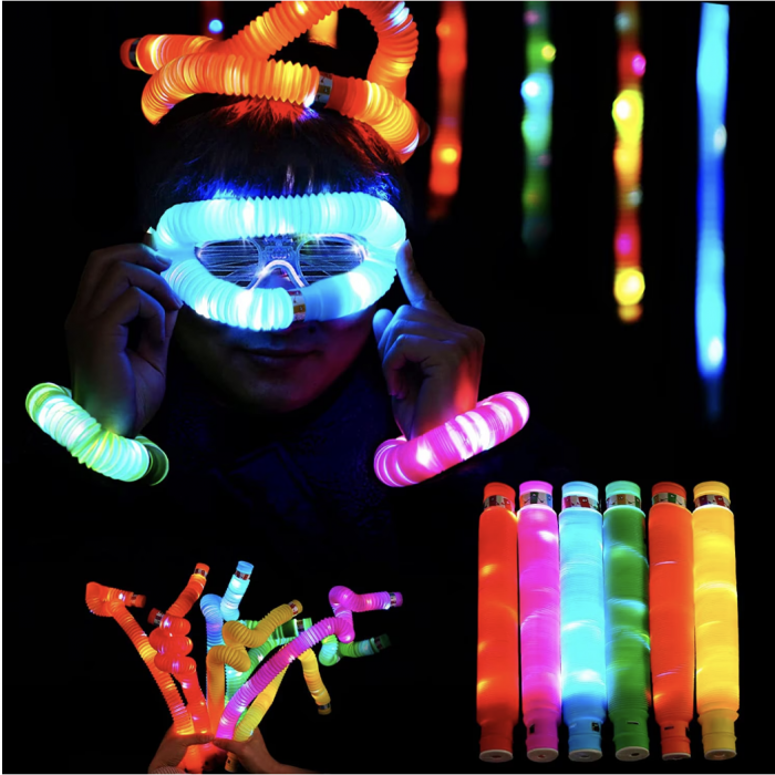 Jucarie senzoriala, antistres, 1 Pop Tubes cu lumini LED [6]