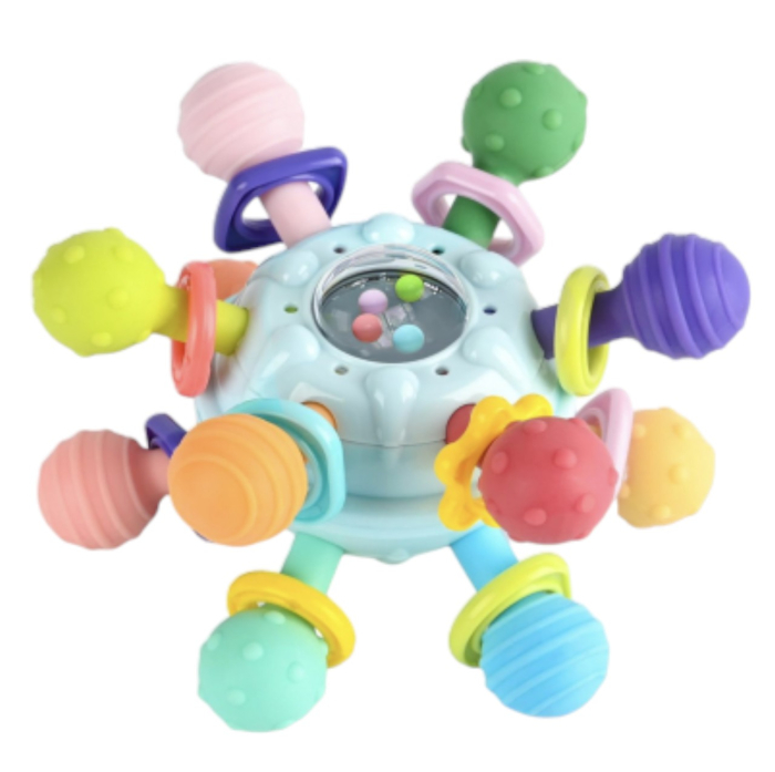 Jucarie senzoriala bebelusi Atomic Ball bleu