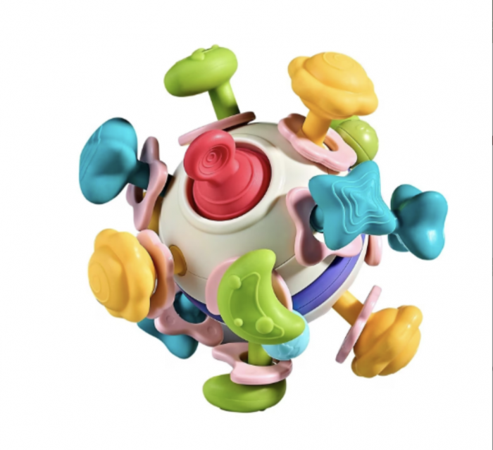 Jucarie senzoriala de dentitie Mingea Spatiala - Space Teether Ball [15]