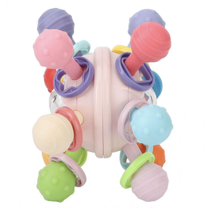 Jucarie senzoriala bebelusi Atomic Ball roz [7]