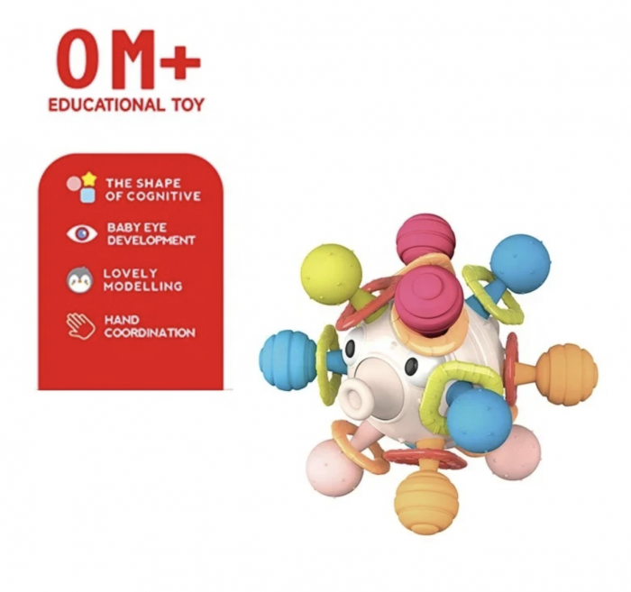 Jucarie senzoriala si dentitie pentru bebelusi Pestele Balon [4]