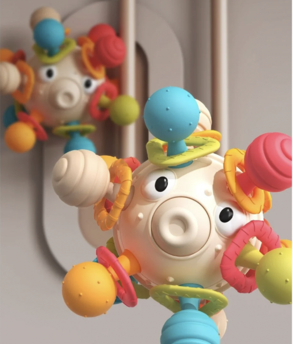 Jucarie senzoriala si dentitie pentru bebelusi Pestele Balon [2]