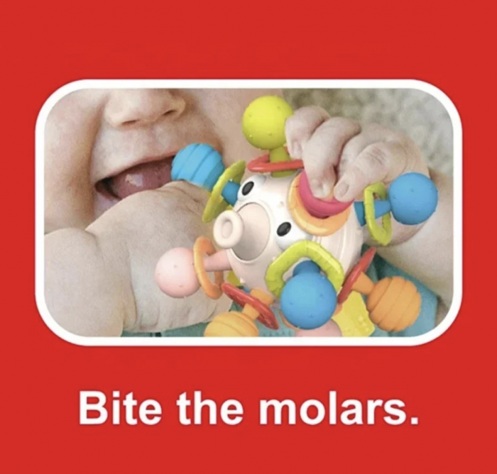 Jucarie senzoriala si dentitie pentru bebelusi Pestele Balon [6]