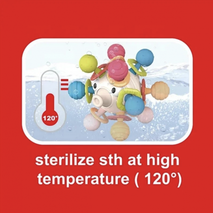 Jucarie senzoriala si dentitie pentru bebelusi Pestele Balon [3]