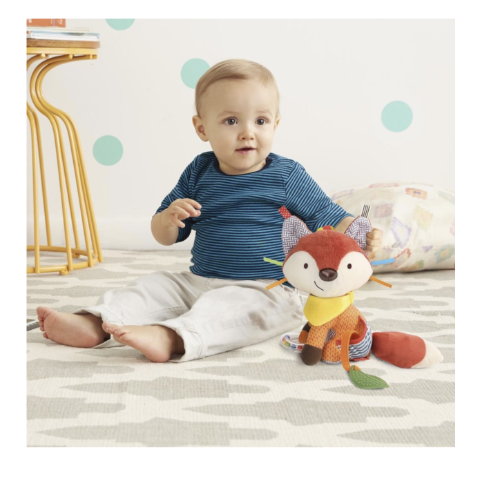 Jucarie senzoriala cu elemente zornaitoare si dentitie Vulpita, 6 luni+ [4]