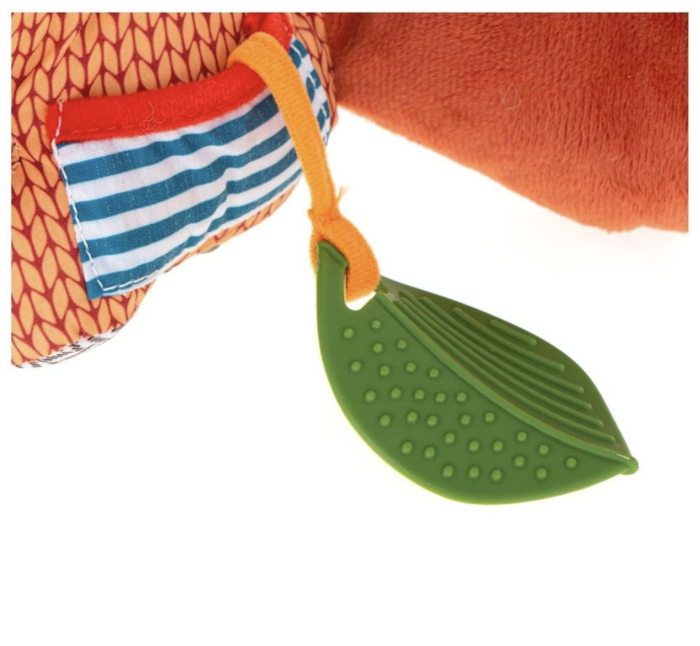 Jucarie senzoriala cu elemente zornaitoare si dentitie Vulpita, 6 luni+ [5]