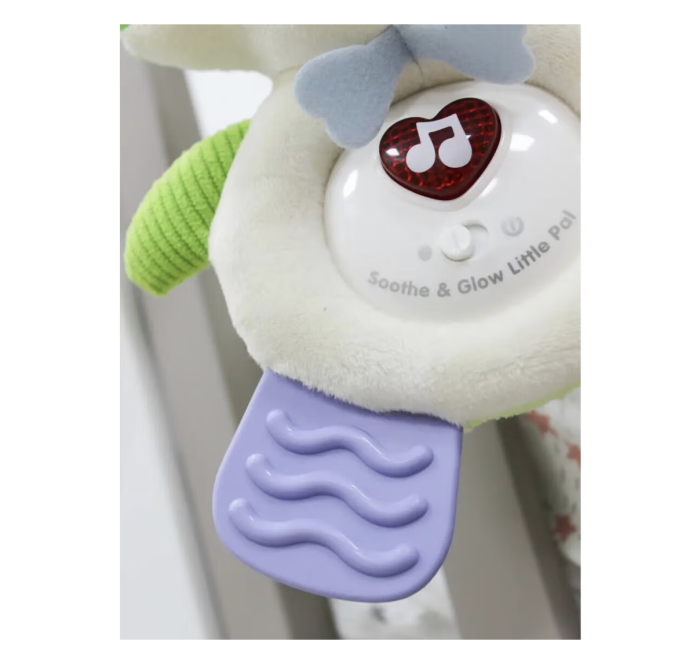 Jucarie senzoriala din plus pentru bebelusi – Catelus multicolor cu lumini si sunete, 25 cm - Copie [4]