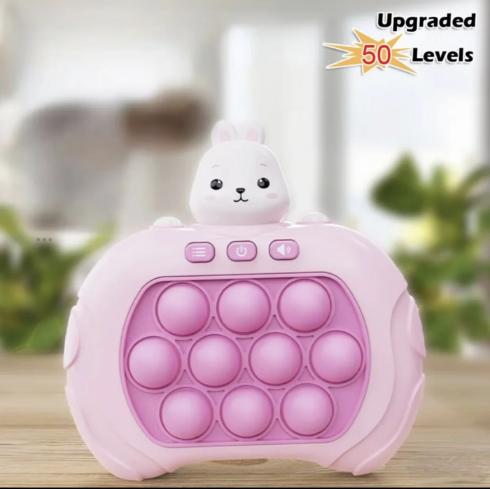 Jucarie senzoriala inteligenta Pop It cu lumini - Consola Interactiva Iepurasul roz [4]