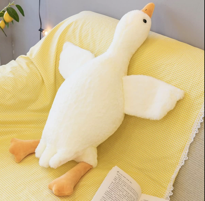 Jucariee de plus Gasca pufoasa, alba 90 cm [6]