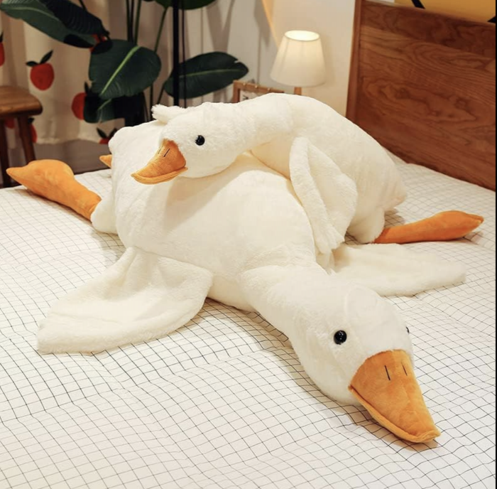 Jucariee de plus Gasca pufoasa, alba 90 cm [10]