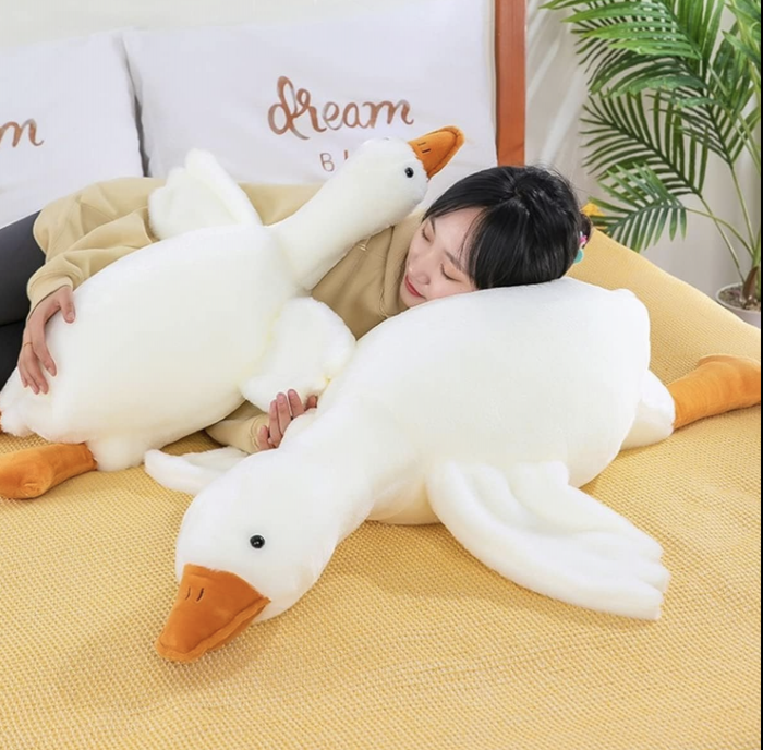 Jucariee de plus Gasca pufoasa, alba 90 cm [11]