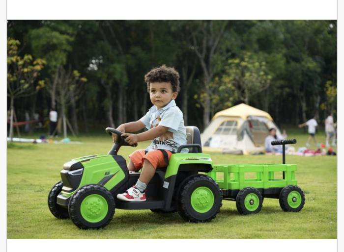 Tractor electric copii DLS-X18, 12V, 2 motoare, telecomanda 2.4G, Bluetooth, 144 cm, 3-8 ani [2]