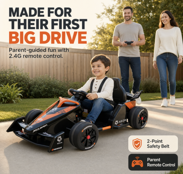 Kart electric copii Formula 1 DLS-K09, licentiat, 12V, 2 motoare, telecomanda 2.4G, 3-9 ani, Rosu-Negru [7]