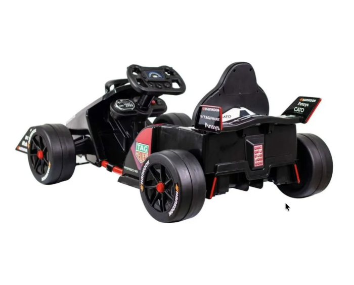 Kart electric copii Formula 1 DLS-K09, licentiat, 12V, 2 motoare, telecomanda 2.4G, 3-9 ani, Rosu-Negru [3]