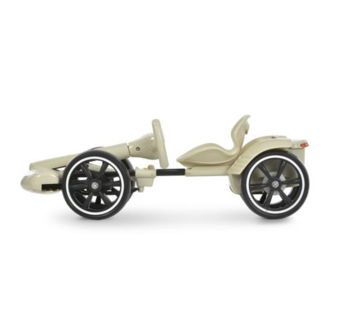 Kart Electric Pliabil Pentru Copii, 12V, Bluetooth, 3-7 Ani, Crem [4]