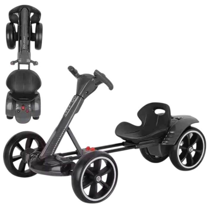 Kart Electric Pliabil Pentru Copii, 6V, 3-7 Ani, Negru [2]