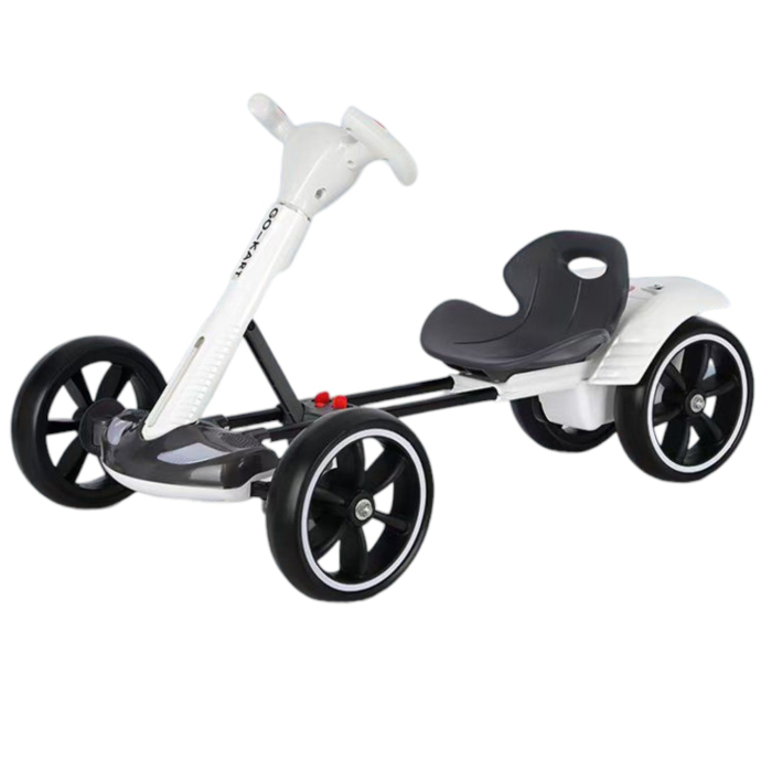 Kart Electric Pliabil Pentru Copii, 6V, 3-7 Ani, Alb