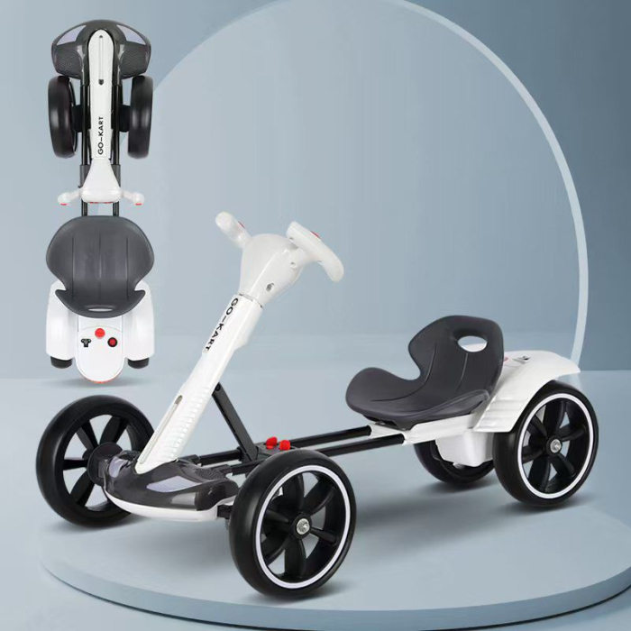 Kart Electric Pliabil Pentru Copii, 6V, 3-7 Ani, Alb [3]