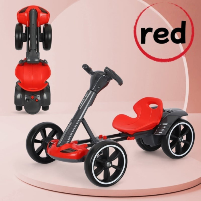 Kart Electric Pliabil Pentru Copii, 12V, Bluetooth, 3-7 Ani, Rosu [3]