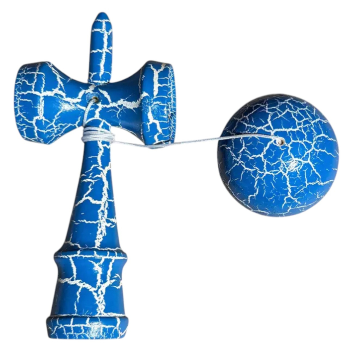 Kendama Cracked 18 cm, din lemn, albastru [3]