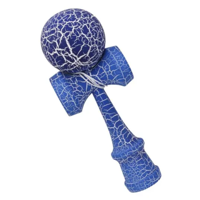 Kendama Cracked 18 cm, din lemn, albastru [2]